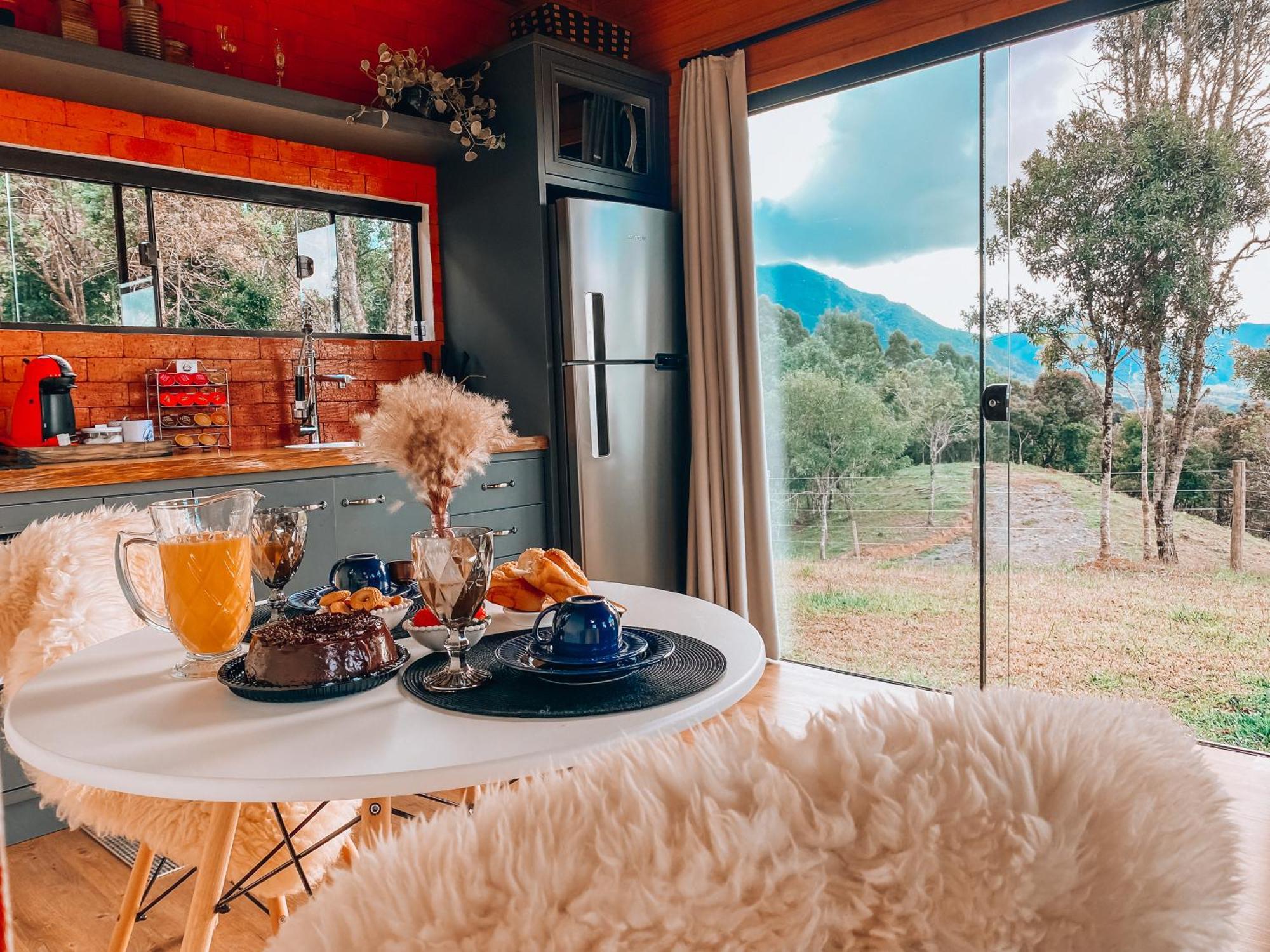 Vila Cabana Romantica Na Serra Com Hidro, Lareira, Lagos E Trilhas Bom Retiro  Exteriér fotografie