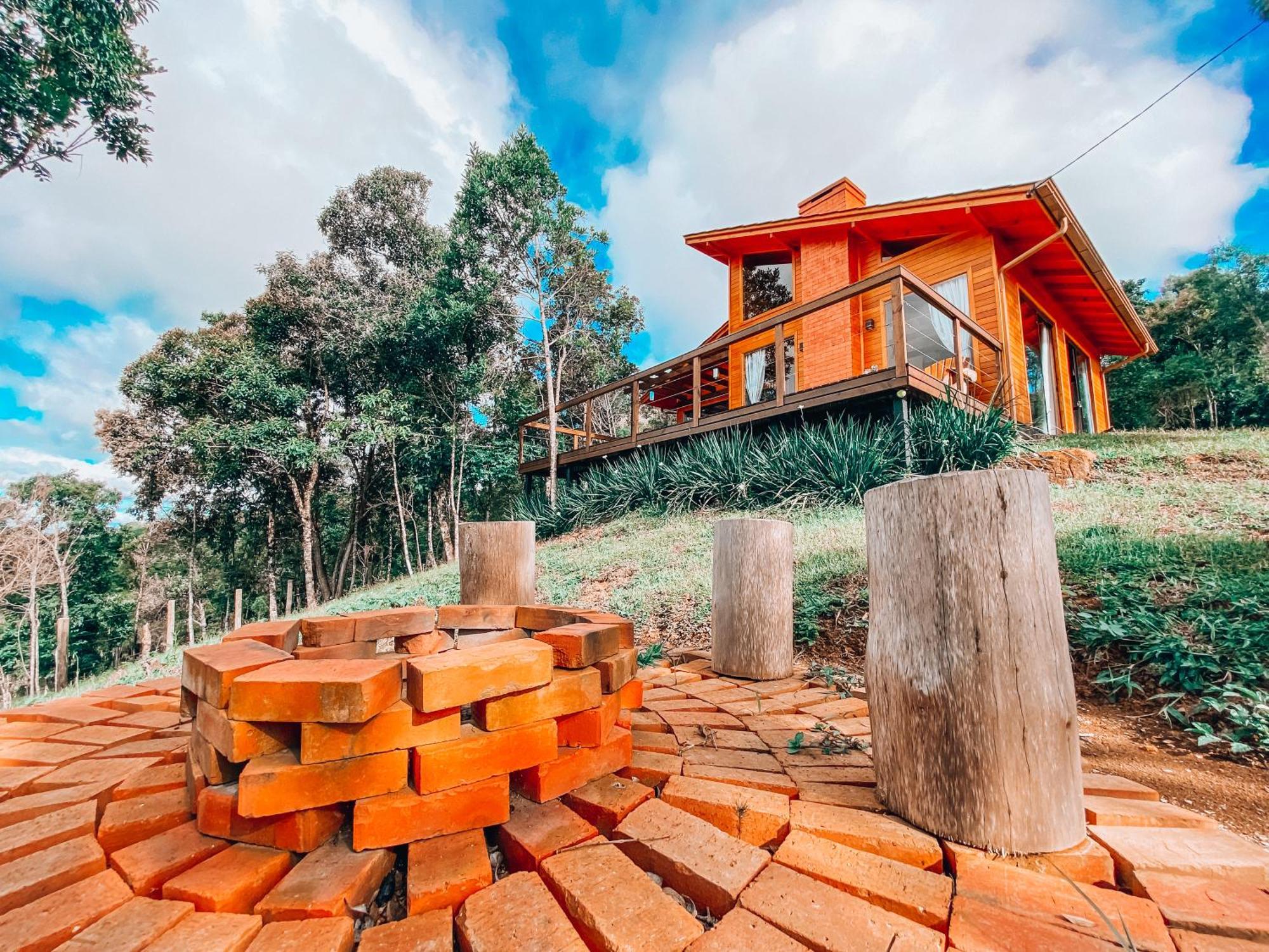 Vila Cabana Romantica Na Serra Com Hidro, Lareira, Lagos E Trilhas Bom Retiro  Exteriér fotografie